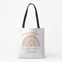Personalisierte Tasche für Lehrer mit Vibes Only