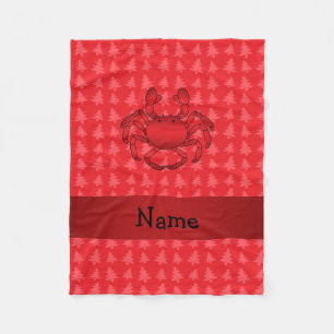 Personalisierte Taschenkrebse Fleecedecke