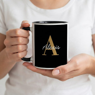 Personalisierte Tasse Anfangsbuchstabe und Name