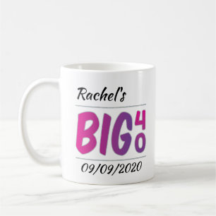 Personalisierte Tasse "Big 40"