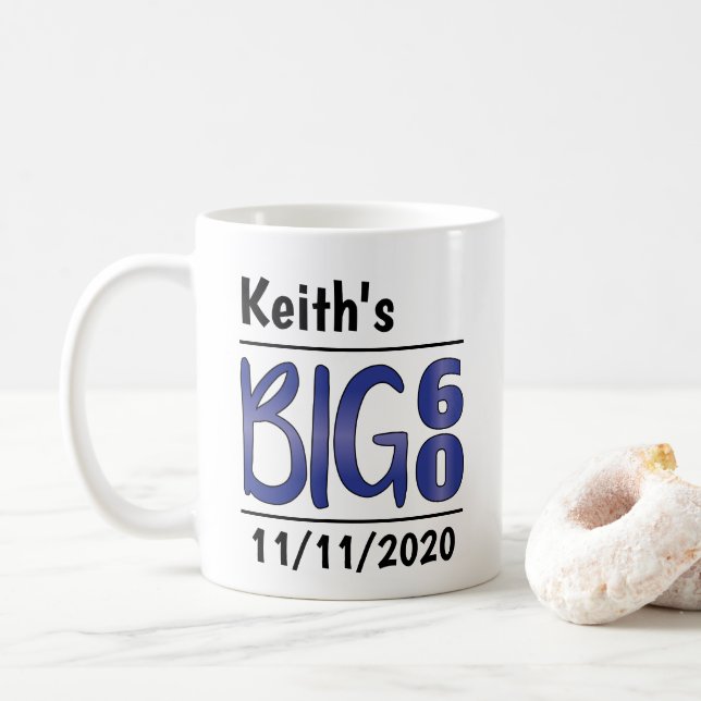 Personalisierte Tasse "Big 60" (Mit Donut)