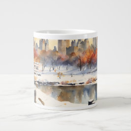 Personalisierte Tasse Central Park Snow Scene - el