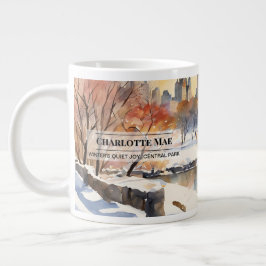 Personalisierte Tasse Central Park Snow Scene - el