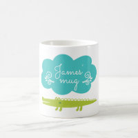 Personalisierte Tasse der Kinder Alligator