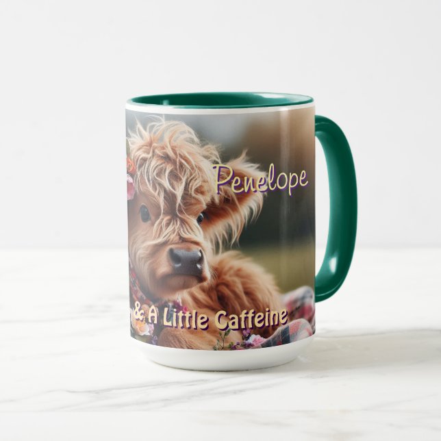 Personalisierte Tasse der Kühe (VorderseiteRechts)