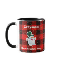 Personalisierte Tasse der Schneemann-Schokolade