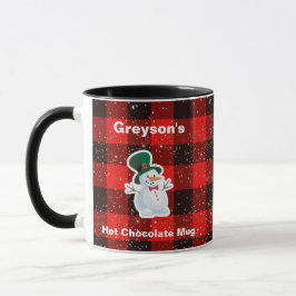 Personalisierte Tasse der Schneemann-Schokolade