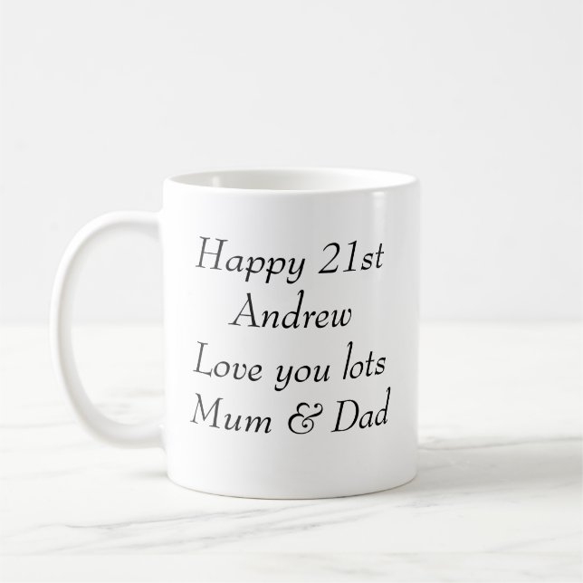 Personalisierte Tasse  Jeder Text Den Sie Wünschen (Links)