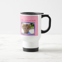 Personalisierte Tasse lila mit rosa Herz-Feld