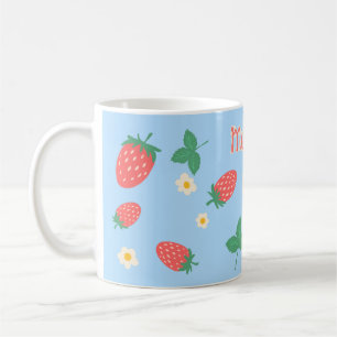 Personalisierte Tasse Mini-Erdbeerblüte