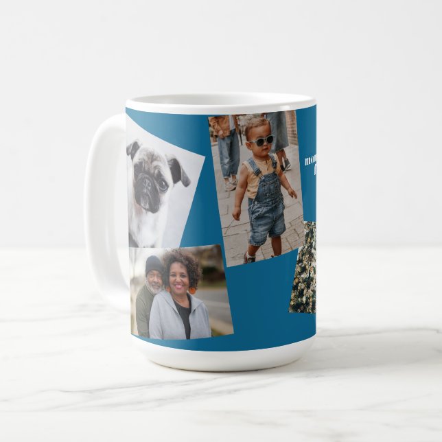 Personalisierte Tasse mit 5 Fotos (Vorderseite Links)