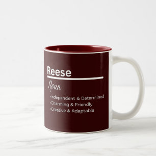 Personalisierte Tasse mit Definition des Vornamens