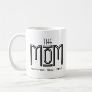 Personalisierte Tasse niedlicher Schwarz-weißer Ma