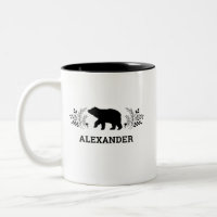 Personalisierte Tasse Schwarz-weißer Bären
