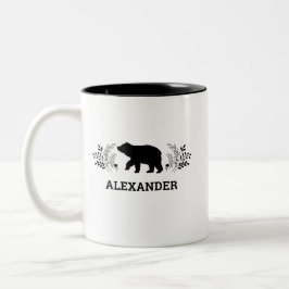 Personalisierte Tasse Schwarz-weißer Bären