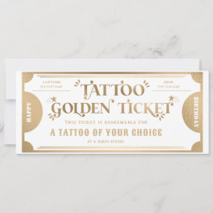 Personalisierte Tattoo-Geschenkgutschein-Vorlage Einladung