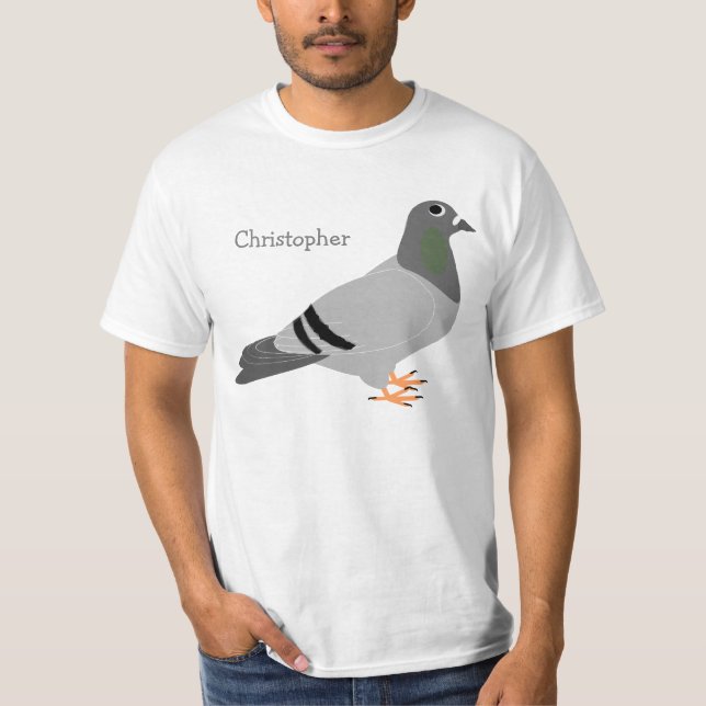 Personalisierte Taube T-Shirt (Vorderseite)