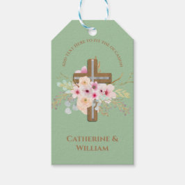 Personalisierte Taufe & Christening Blumenkreuz Geschenkanhänger