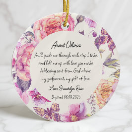 Personalisierte Taufe der Godmattin Vielen Dank fü Keramik Ornament