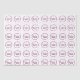 Personalisierte Taufe des rosa u. weißen Seidenpapier