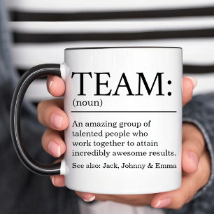 Personalisierte TEAM-Definition Tasse
