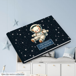 Personalisierte Teddy Bear Astronautin Kinderdusch Gästebuch