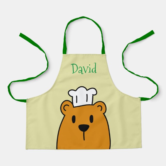 Personalisierte Teddybären-Schürze für Kinder Schürze (Vorderseite)