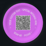 Personalisierte Teller für den benutzerdefinierten<br><div class="desc">Benutzerdefinierte Farben und Schriftart - Papierdokumente Teller mit QR-Code-Scan Informationen Benutzerdefinierte Text- und Farbwerbung Personalisierte Werbeaktion Business oder Persönliche Moderne Party Teller / Geschenk - Hinzufügen von QR-Code - Bild oder Logo - Foto / und Text - Name oder andere Informationen / Nachricht - Umformatieren und Verschieben oder Entfernen /...</div>