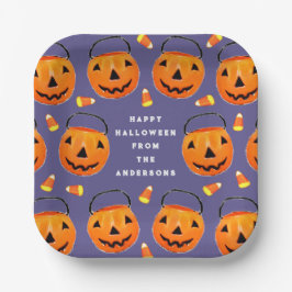 Personalisierte Teller von Halloween-Leckereien