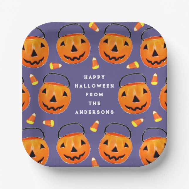 Personalisierte Teller von Halloween-Leckereien (Vorderseite)