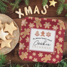 Personalisierte Teller Weihnachts-Cookie-Exchange