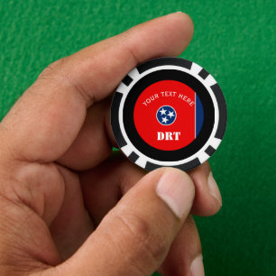 Personalisierte Tennessee-Staatsflagge Pokerchips