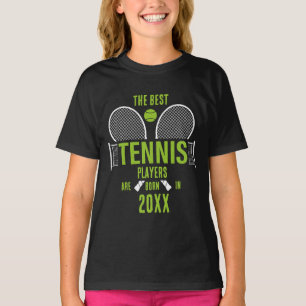 Personalisierte Tennis Geburtsjahr Geburtsname Geb T-Shirt