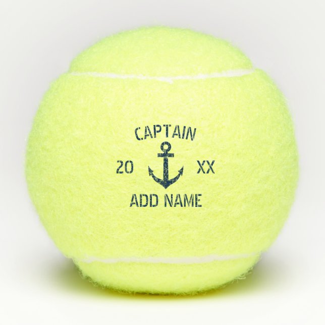 Personalisierte Tennisball mit Wassersportanker Tennisbälle (Vorderseite)