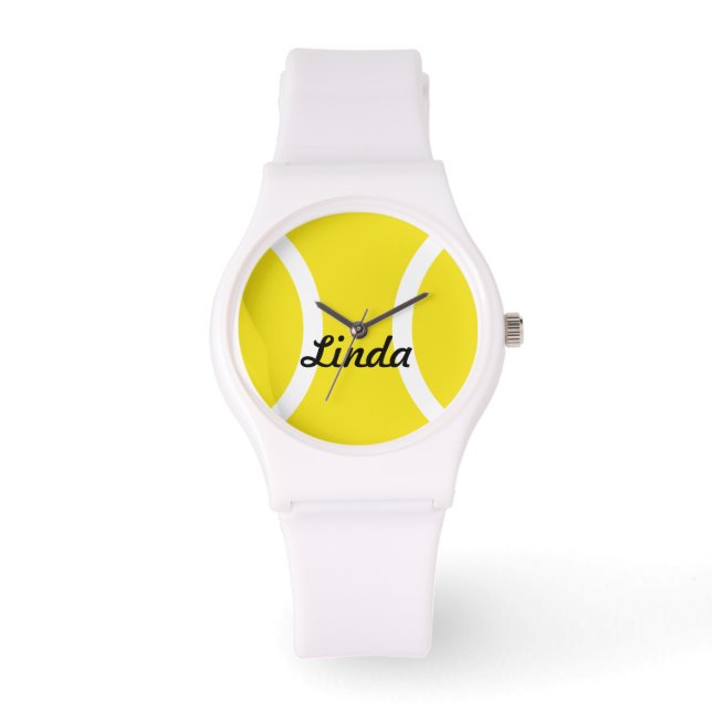 Personalisierte Tennisball-Uhren mit individuelle  Armbanduhr (Vorderseite)