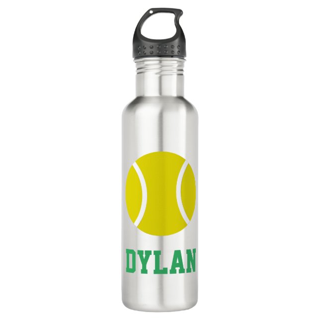 Personalisierte Tennisball-Wasserflasche Edelstahlflasche (Vorderseite)