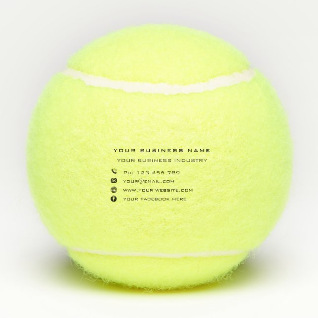 Personalisierte Tennisbälle für Geschäftsreisende (Rückseite)