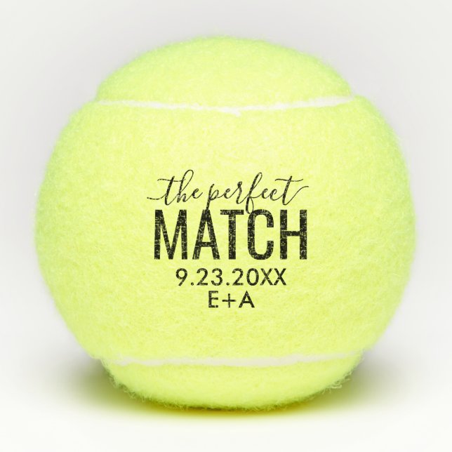 Personalisierte Tennisbälle Perfect Match  (Vorderseite)