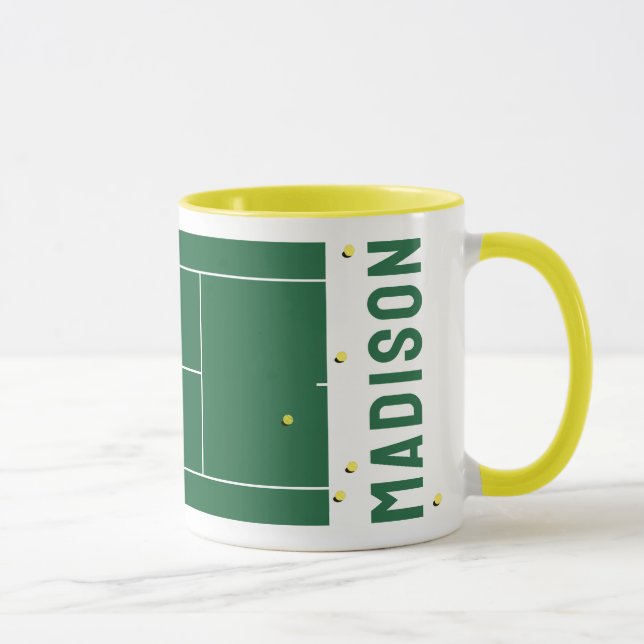 Personalisierte Tennisgeschenke Tasse (Rechts)