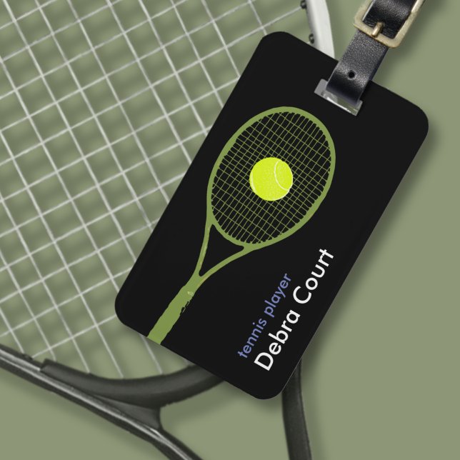 Personalisierte Tennisspielerreise Gepäckanhänger (Von Creator hochgeladen)