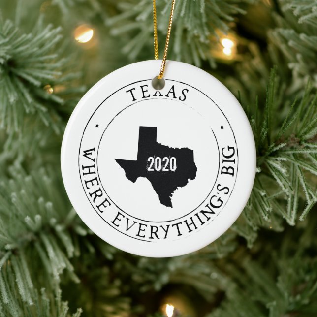 Personalisierte Texas-Ornament Keramik Ornament (Baum)