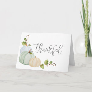 Personalisierte Thanksgiving-Kürbiskarte Karte