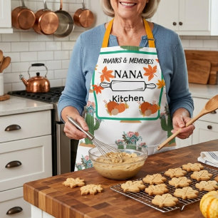 Personalisierte Thanksgiving-Oma-Schürze Herbstk Schürze