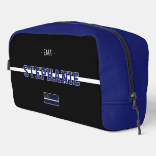 Personalisierte Thin White Line USA Flag EMS EMT Waschbeutel