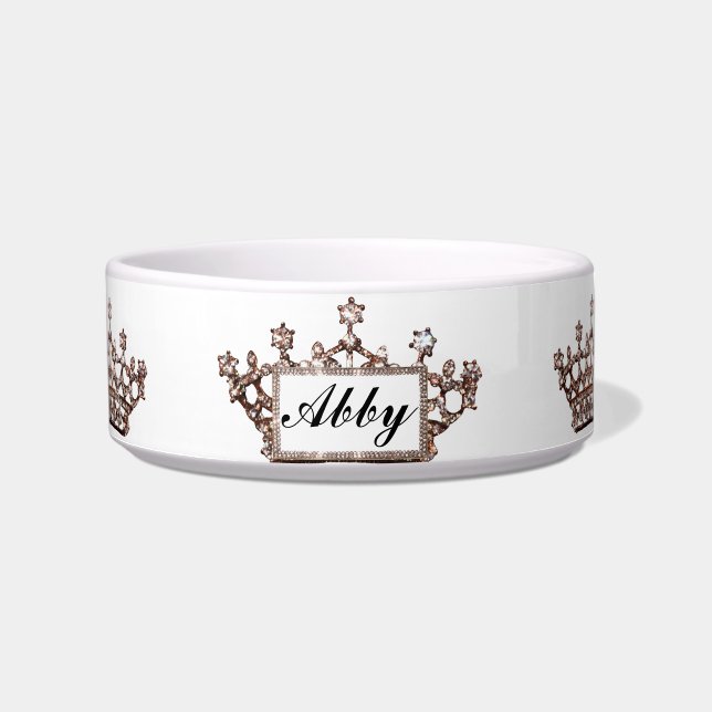 Personalisierte "Tiara" Pet Bowls Napf (Vorderseite)