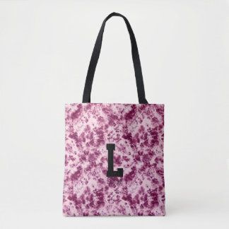 Personalisierte Tie-Dye-Monogramm-Leinwand-Tasche Tasche