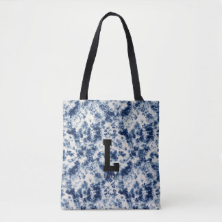 Personalisierte Tie-Dye-Monogramm-Leinwand-Tasche Tasche
