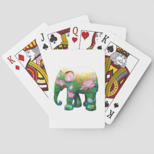 Personalisierte Tier-Safari-Jungle-Afrika-Blumen Spielkarten