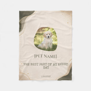 Personalisierte Tierporträt-Plüschdecke Fleecedecke