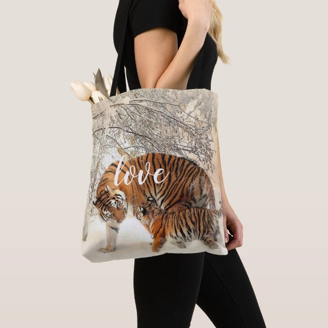 Personalisierte Tiger-Familie Tasche (Von Nahem)